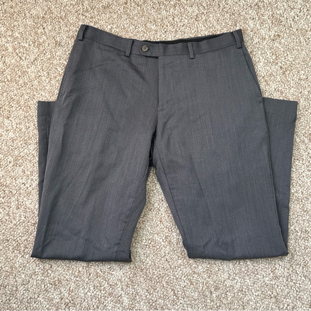Indochino Men's Wool Charcoal Gray Dress Pants 33x27.5